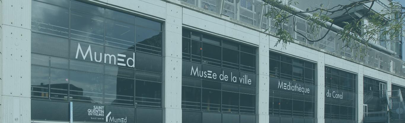 La façade du MumEd (Musée de la ville de SQY et médiathèque du Canal)