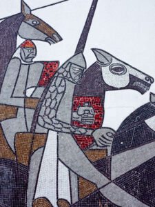 Artiste : Robert LESBOUNIT
LES CROISES, mosaïque, Impasse de Cévennes.